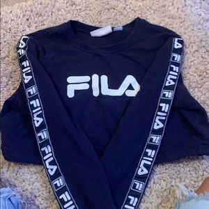 fila crop top crew neck